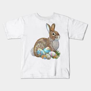 Easter Bunny Zentangle Kids T-Shirt